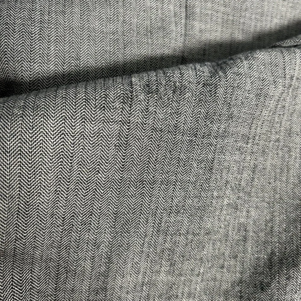 VTG Alan Lebow Black White Herringbone Worsted Wool Aragon Jacket Blazer 42R